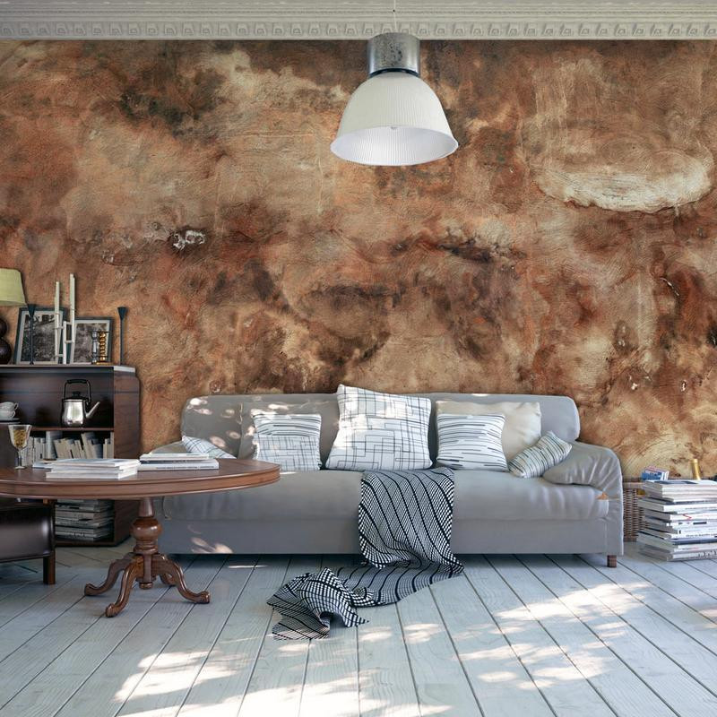 118,00 € Wall Mural - Time of darkness - composition in pattern of wet concrete in brown tones
