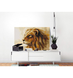 DIY glezna ar lielu lauvu cm. 60x40 MĀJAS MĒBELES