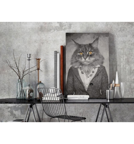 Tableau à peindre par soi-même - Elegant Cat