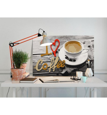 DIY slika I love coffee cm. 60x40 - OPREMI DOM