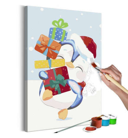 „Pasidaryk pats“ tapyba su pingvinu su dovanomis cm. 40x60 BALDYTI NAMUS