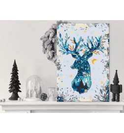 DIY canvas painting - Nightly Deer