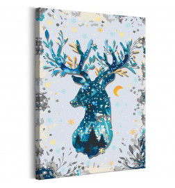 DIY canvas painting - Nightly Deer