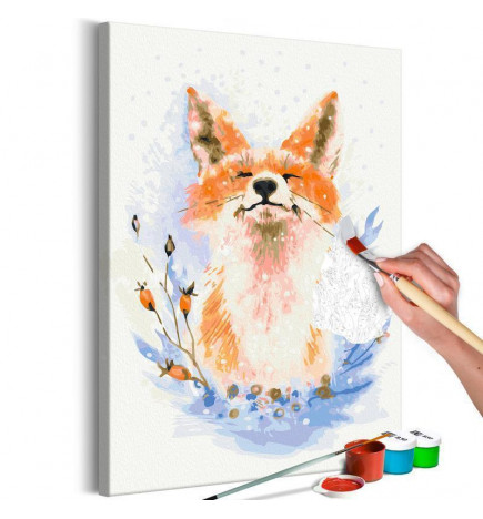 DIY panel met een fox cm. 40x60