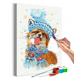DIY canvas painting - Impish Fox