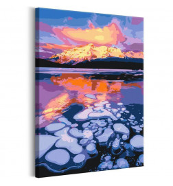 DIY slika z gorskim jezerom cm. 40x60 Opremite svoj dom