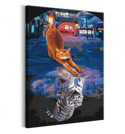 „Pasidaryk pats“ tapyba katę ir tigrą cm. 40x60 - ĮRENGITE NAMUS