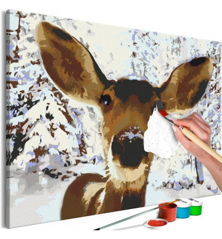 DIY poslikava z mladim jelenom cm. 60x40
