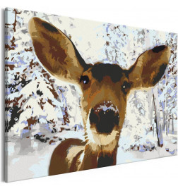DIY canvas painting - Friendly Deer