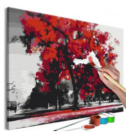 DIY canvas painting - Expressive Tree