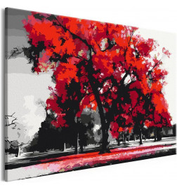 DIY neliö punaisilla puilla cm.60x40 - Arredalacasa