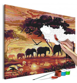 Imaginea face de la tine cu o mulțime de elefanți cm. 60x40 ARREDALACASA