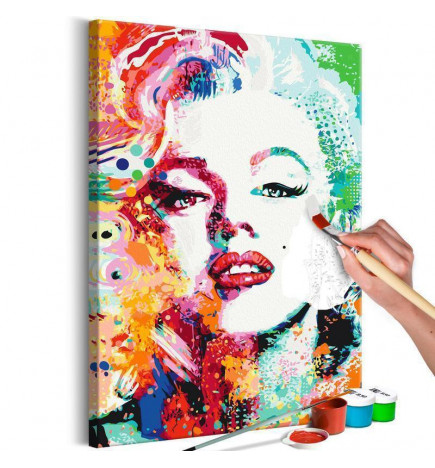 Quadro Fai Da Te. Marilyn Monroe Cm. 40x60 a colori