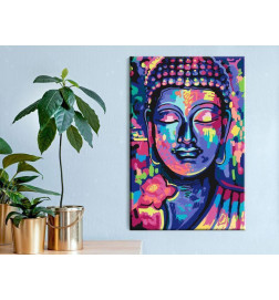 DIY canvas painting - Buddha's Crazy Colors