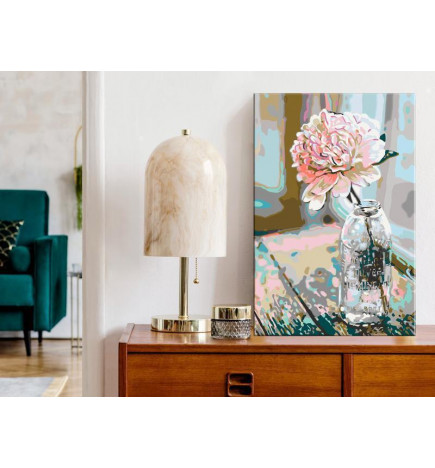 DIY glezna ar ziedu vāzē cm. 40x60 — iekārtojiet savu māju