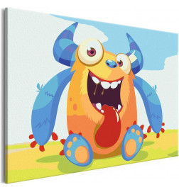 DIY canvas painting - Cute Monster
