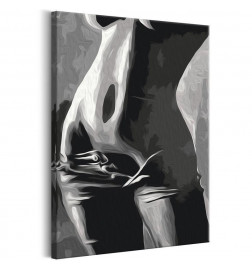„Pasidaryk pats“ tapyba su mergina su atkabintais džinsais cm. 40x60