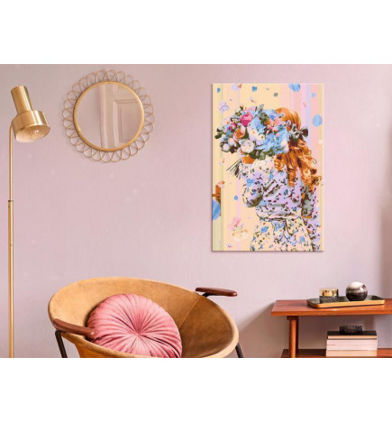 DIY slika punčka z rožami cm. 40x60 OPREMI DOM