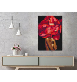 DIY slika z golo žensko, pokrito z rožami cm. 40x60