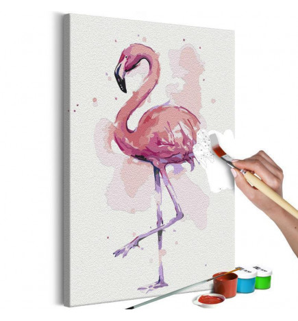 Quadro pintado por você - Friendly Flamingo