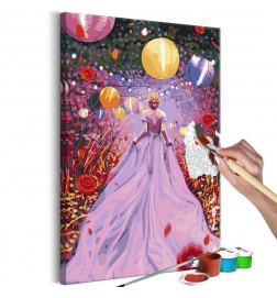 DIY canvas painting - Fairy Lady
