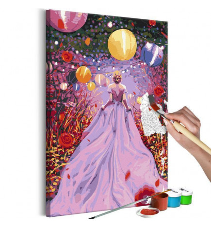 DIY canvas painting - Fairy Lady