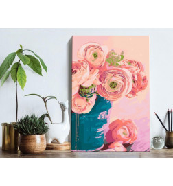 DIY glezna ar rožu pušķi cm. 40x60 — iekārtojiet savu māju