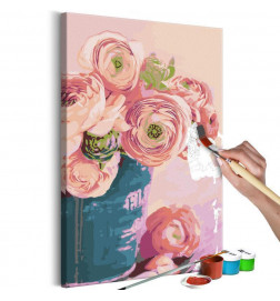 DIY glezna ar rožu pušķi cm. 40x60 — iekārtojiet savu māju