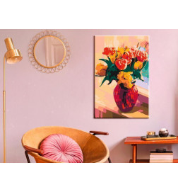 DIY poslikava z vazo za rože cm. 40x60 - Opremite svoj dom