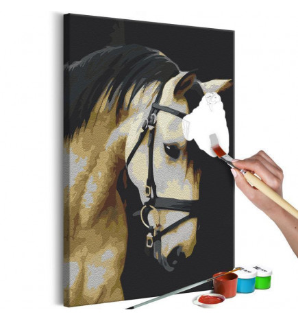 DIY foto met witte paarden komm 40x60 ARREDALACASA