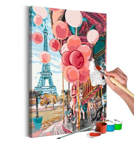 DIY canvas painting - Paris Carousel