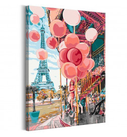 Cuadro para colorear - Paris Carousel