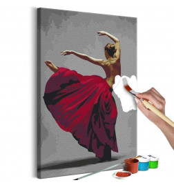 DIY schilderij met een jonge danseres. 40