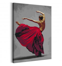 DIY canvas painting - Red Skirt