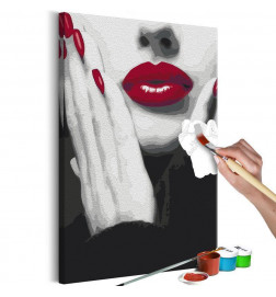 DIY slika z dvema polnima ustnicama cm. 40x60 OPREMI DOM