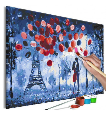 DIY glezna ar diviem mīļotājiem Parīzē cm.60x40