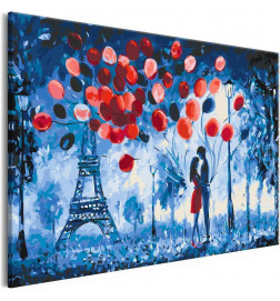 DIY glezna ar diviem mīļotājiem Parīzē cm.60x40
