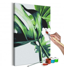 DIY krāsošana ar lapām cm. 40x60 — iekārtojiet savu māju