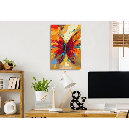 DIY canvas painting - Multicolored Butterfly