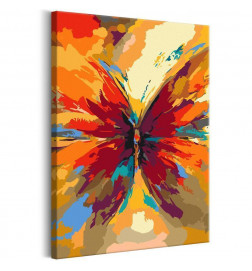 Tableau à peindre par soi-même - Multicolored Butterfly