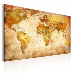 Tableau en liège - World Map: Time Travel