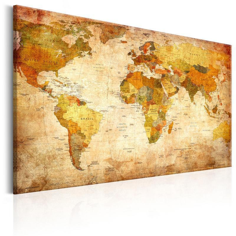 76,00 € Afbeelding op kurk - World Map: Time Travel