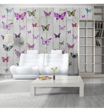 Papel de parede - Butterflies and Concrete