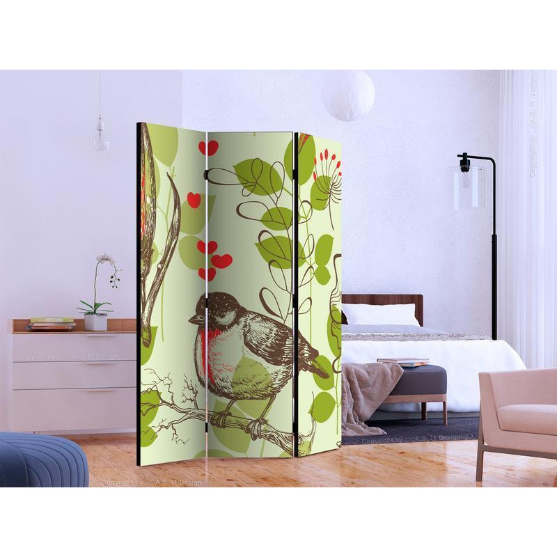 101,00 € Room Divider - Bird and lilies vintage pattern