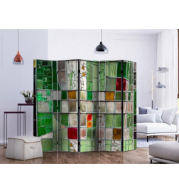 Room Divider - Emerald Stained Glass II