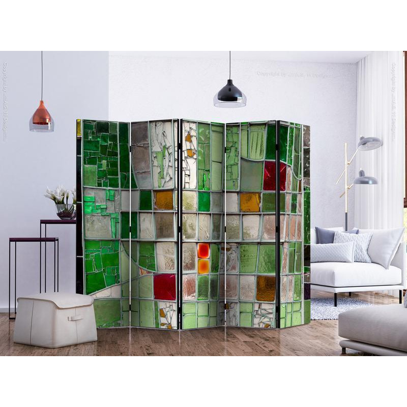 128,00 € Room Divider - Emerald Stained Glass II