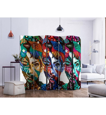Room Divider - Colorful Faces II
