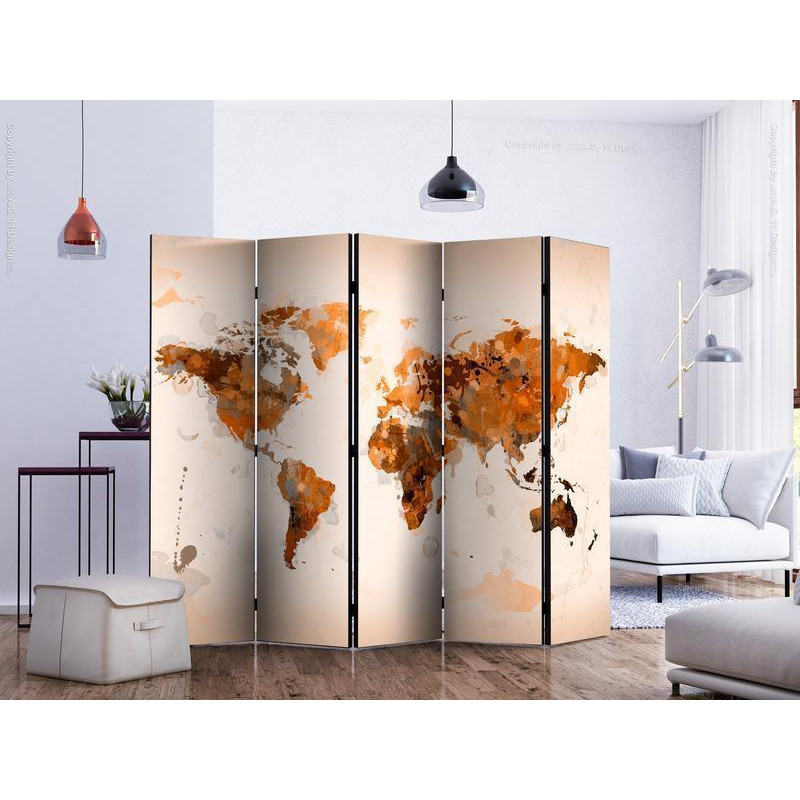 128,00 € Room Divider - World in brown shades II