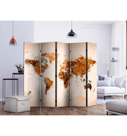Room Divider - World in brown shades II