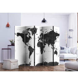 128,00 € Room Divider - Black and White Map II